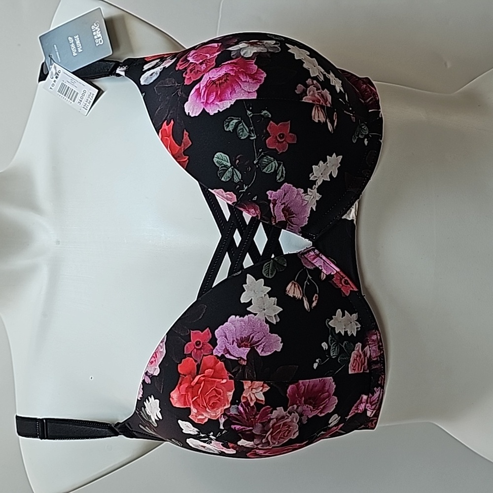 Torrid 36DDD XO Push-Up Plunge Bra - NWT